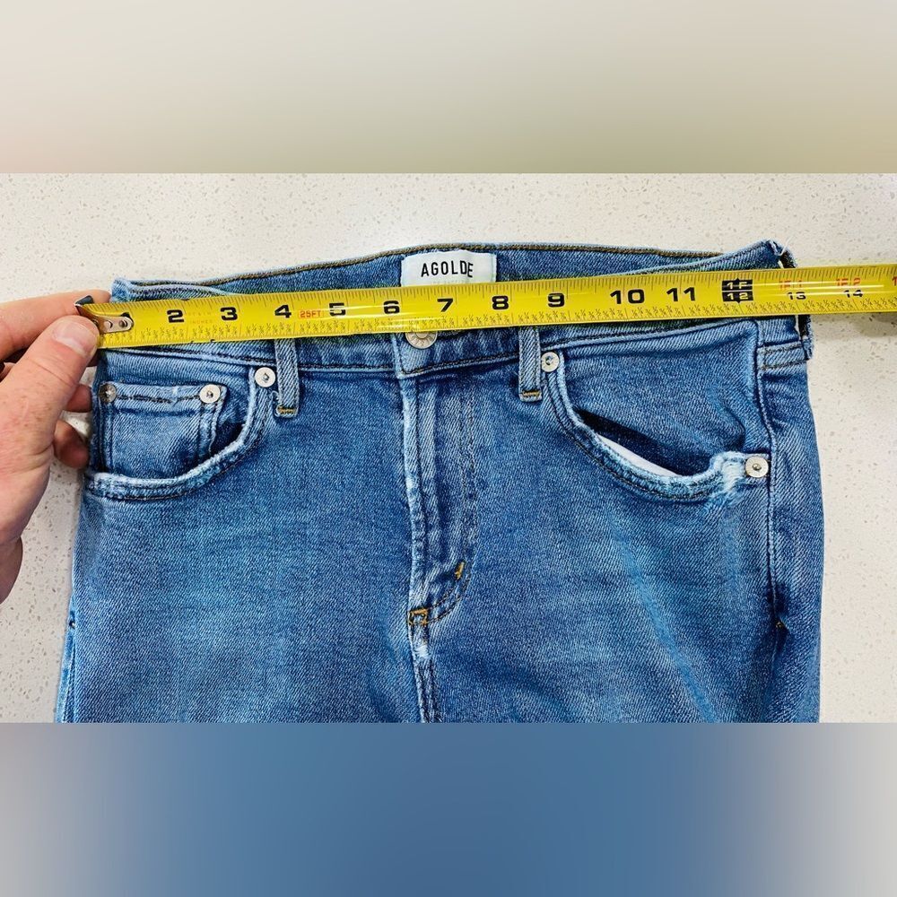 AGOLDE Toni Mid Rise Straight Skinny Stretch Jeans 25x26 EUC - Picture 8 of 10